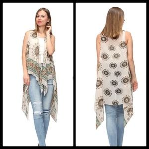 LAST ONE!!! Boho Chic Paisley Long Vest